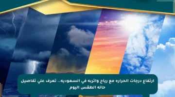 ارتفاع درجات الحرارة مع رياح وأتربة في السعودية.. تعرف على تفاصيل حالة الطقس اليوم